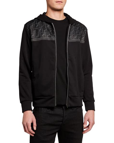 black fendi sweater men's|Fendi zip up hoodie.